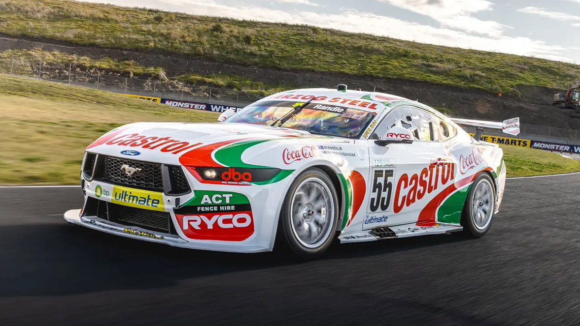 Tickford Ford Mustang with Castrol Supra livery - front